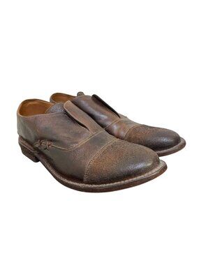 Bed Stu Brown Leather Slip-On Dress Shoes Size 9.5